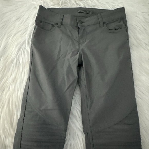Prana womens gray double knee skinny jeans gray 4 stretch EUC - Picture 4 of 14